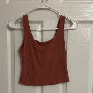 Dry Goods Fitted Burnt Orange Sleeveless Tank